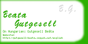 beata gutgesell business card